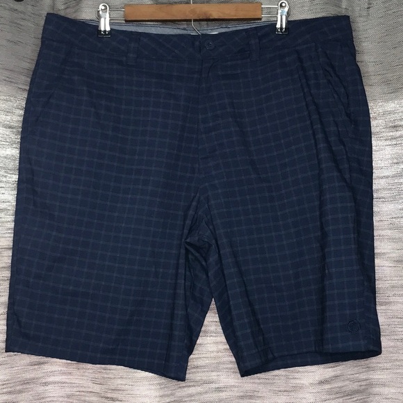 HANG TEN 🏄 A California Classic BLUE Mens PLAID SHORTS SIZE 40 - Picture 1 of 8